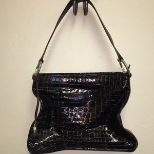 Brighton patent leather bag - brown tortoise shell
